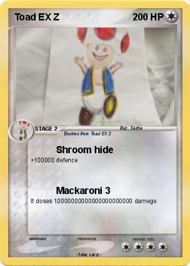 Pokemon Toad EX Z