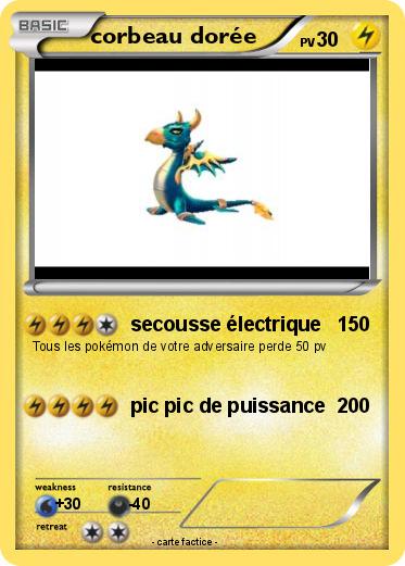 Pokemon corbeau dorée