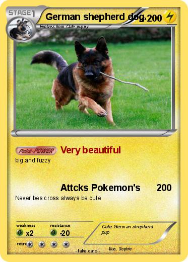 Pokemon German shepherd dog