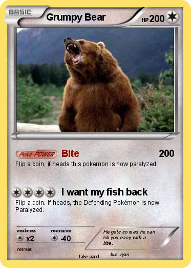 Pokemon Grumpy Bear