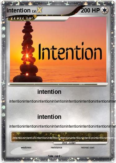 Pokemon intention