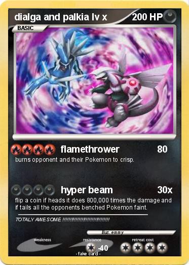 Pokemon dialga and palkia lv x