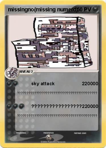 Pokemon missingno(missing numero)