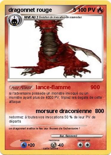 Pokemon dragonnet rouge              5