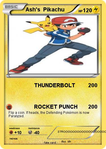 Pokemon Ash's  Pikachu