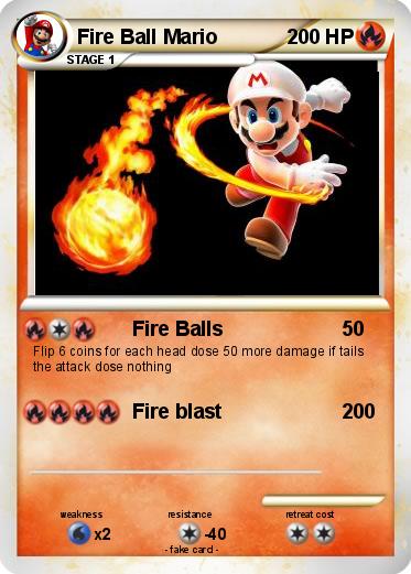 Pokemon Fire Ball Mario