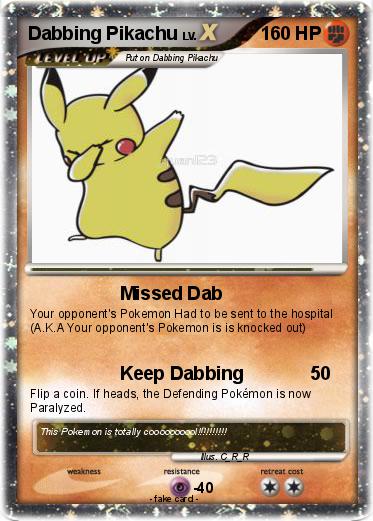 Pokemon Dabbing Pikachu