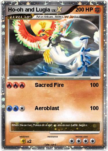 Pokemon Ho-oh and Lugia