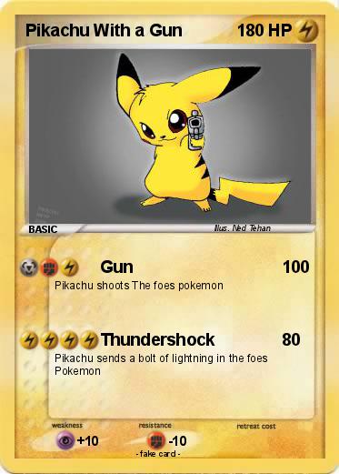 Pokemon Pikachu With a Gun