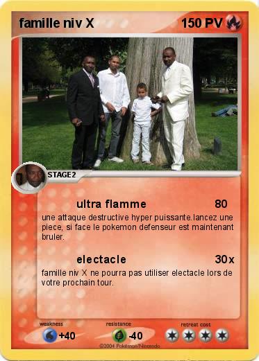 Pokemon famille niv X