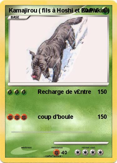 Pokemon Kamajirou ( fils à Hoshi et Kamakiri )