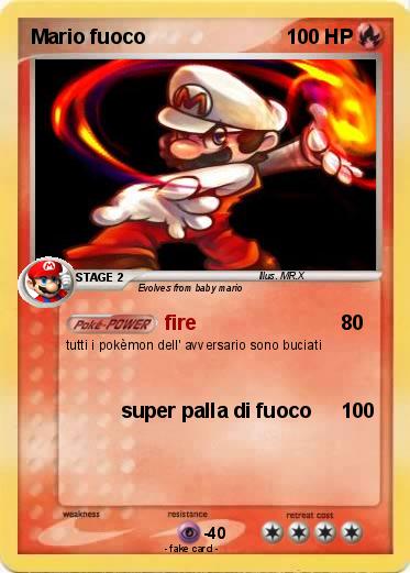 Pokemon Mario fuoco