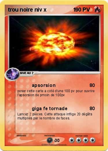 Pokemon trou noire niv x                  1
