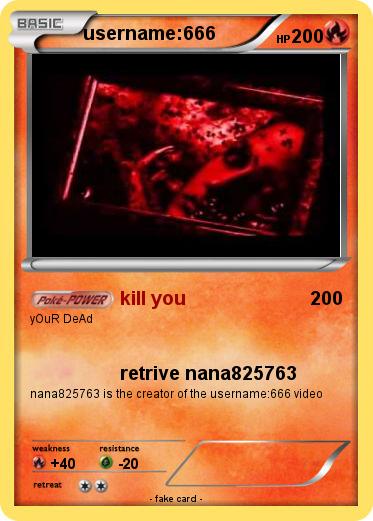 Pokemon username:666