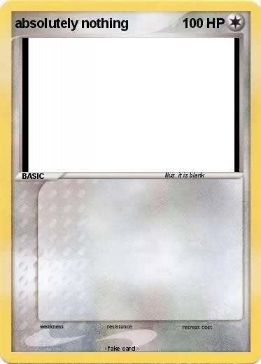 Pokemon absolutely nothing