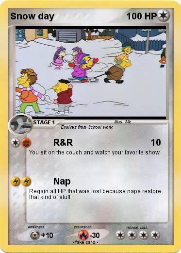 Pokemon Snow day