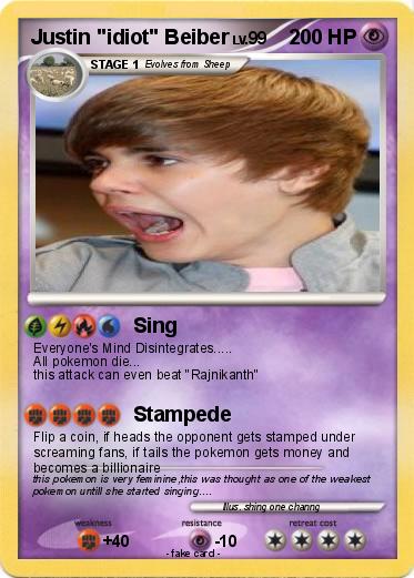 Pokemon Justin "idiot" Beiber