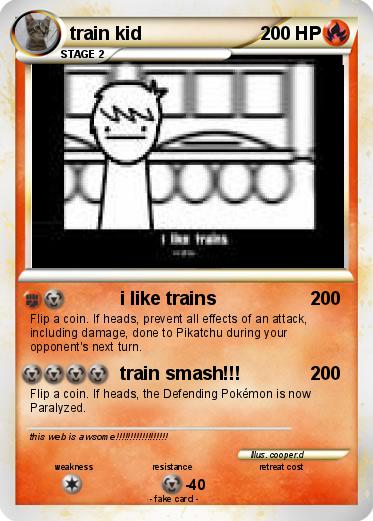Pokemon train kid