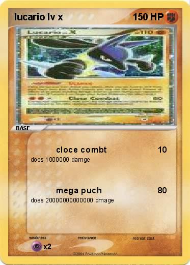 Pokemon lucario lv x