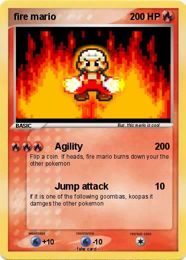 Pokemon fire mario