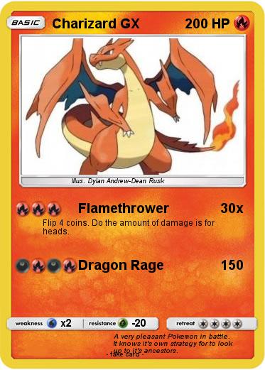 Pokémon Charizard GX 10 10 - Flamethrower - My Pokemon Card