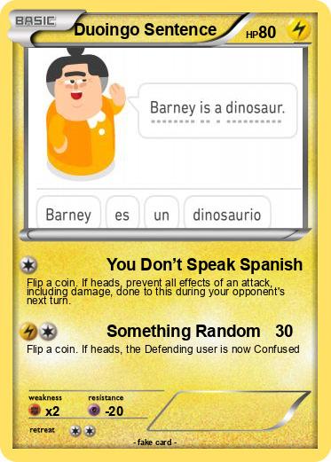 Pokemon Duoingo Sentence