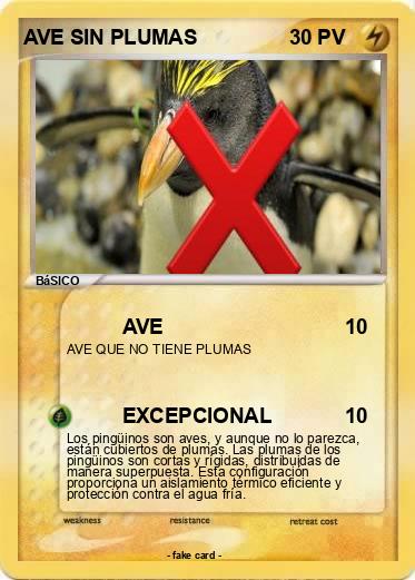 Pokemon AVE SIN PLUMAS
