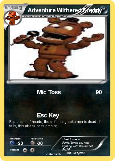 Pokemon Adventure Withered Freddy