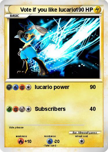 Pokemon Vote if you like lucario