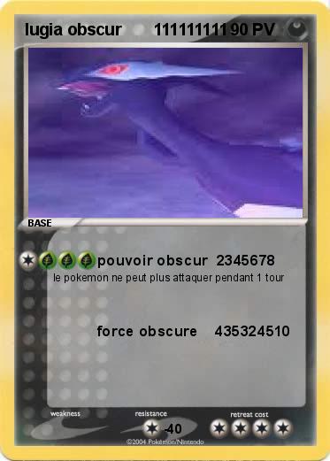 Pokemon lugia obscur       111111111