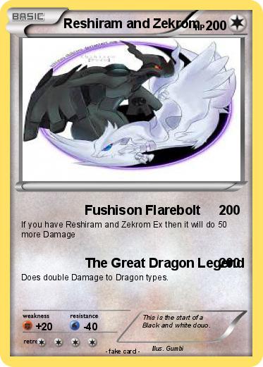 Pokemon Reshiram and Zekrom