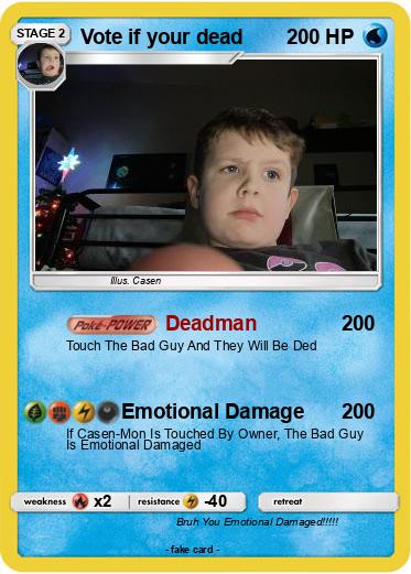 Pokemon Vote if your dead