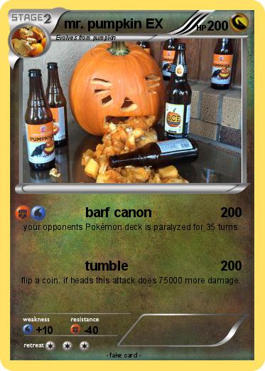 Pokemon mr. pumpkin EX