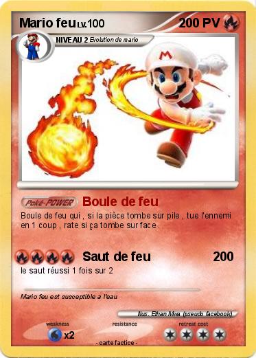 Pokemon Mario feu