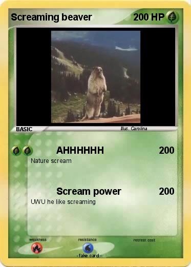 Pokemon Screaming beaver