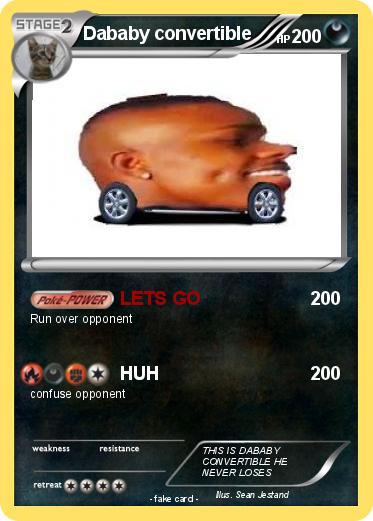 Pokemon Dababy convertible