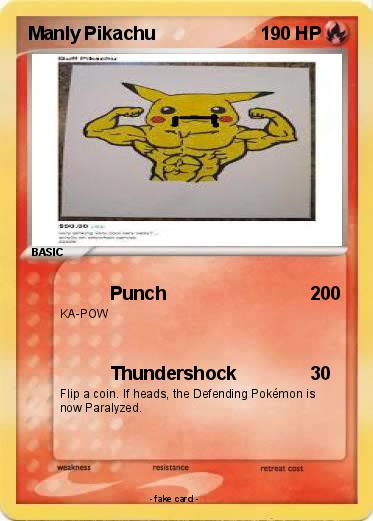 Pokemon Manly Pikachu