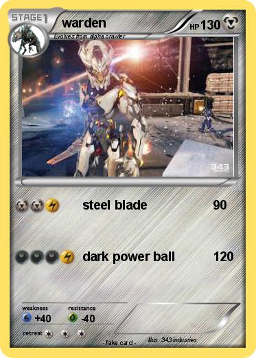 Pokémon warden 10 10 - steel blade - My Pokemon Card