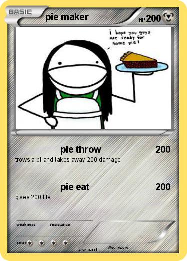 Pokemon pie maker