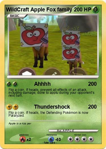 Pokemon WildCraft Apple Fox family
