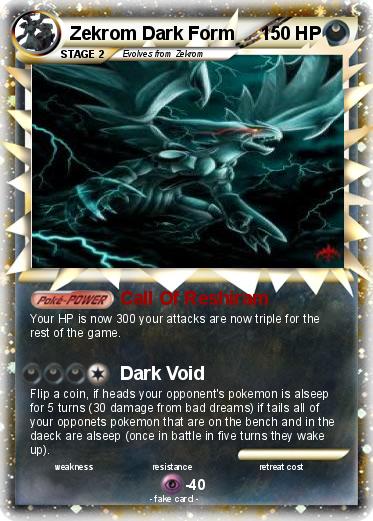 Pokemon Zekrom Dark Form