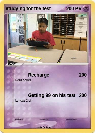 Pokemon Studying for the test