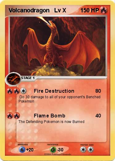 Pokemon Volcanodragon   Lv X