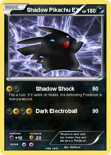 Pokemon Shadow Pikachu EX