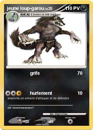 Pokemon jeune loup-garou