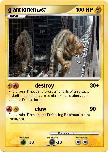 Pokemon giant kitten