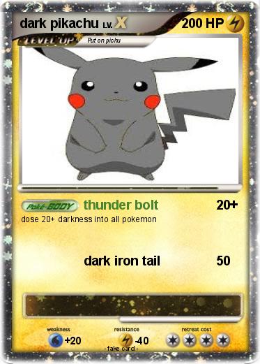 Pokemon dark pikachu