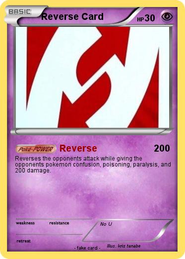 Pokemon Reverse Card