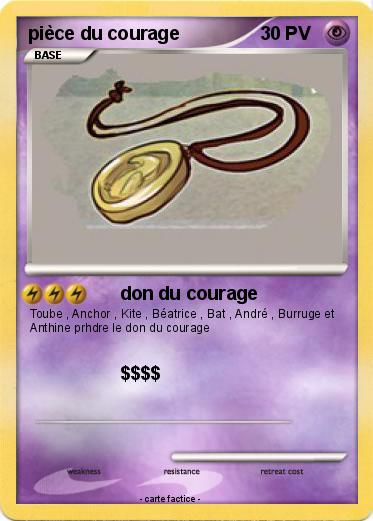 Pokemon pièce du courage