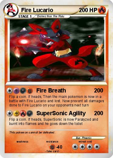 Pokemon Fire Lucario